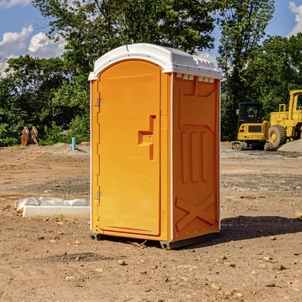 how often are the porta potties cleaned and serviced during a rental period in Hayes South Dakota